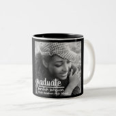 Moderne Typografie Black White Class of 2022 Mok (Voorkant rechts)