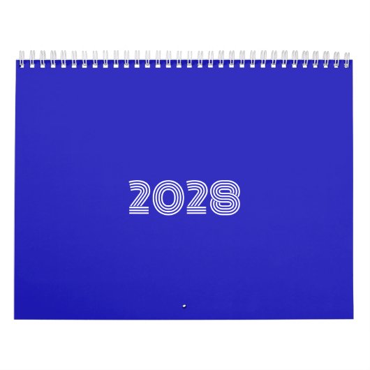 Moderne Typografie Blue Kalender (Hoes)