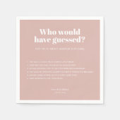 Moderne Typografie Blush Roze Bruiloft Leuke Feite Servet (Voorkant)