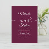 Moderne typografie | Bold Bellisia Wedding Kaart (Staand voorkant)