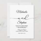 Moderne typografie | Bold Bellisia Wedding Kaart (Voorkant)
