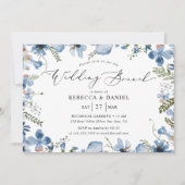 Moderne Typografie Botanische Bruiloft Brunch Kaart (Voorkant)