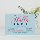Moderne Typografie Boy Baby shower, Sprinkle Kaart (Staand voorkant)