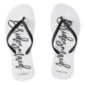 Moderne Typografie "Bruidsmeisje" Teenslippers (Voetbed)