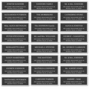 Moderne typografie bruiloft gastadres zwart sticker