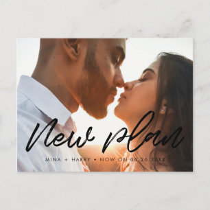 Moderne typografie Bruiloft nieuw plan Briefkaart