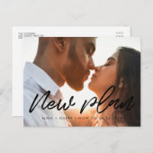 Moderne typografie Bruiloft nieuw plan Briefkaart (Voorkant / Achterkant)
