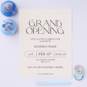 Moderne Typografie Business Grand Opening Flyer (Enkel)