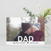 Moderne Typografie "DAD" Foto Vaderdag (Staand voorkant)