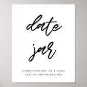 Moderne typografie Datum jar bruiloft Poster (Voorkant)