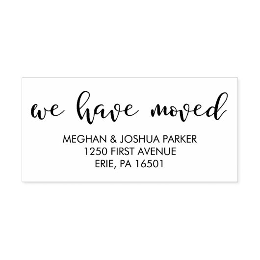 Moderne typografie die we hebben verplaatst 	rubberstempel (Afrduk)