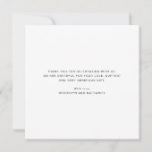 Moderne typografie dikke dankkaart (Achterkant)
