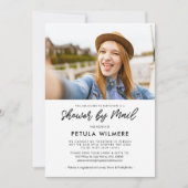 Moderne typografie Douche per mail foto Kaart (Voorkant)