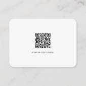 Moderne Typografie E-mail RSVP Gold script QR-code Informatiekaartje (Achterkant)