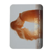 Moderne Typografie Eenvoudig sparen de Datum Magneet (Verticaal)