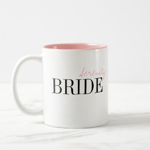 Moderne Typografie Eenvoudige persoonlijke bride M Tweekleurige Koffiemok