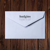 Moderne Typografie Eigen naam Retouradres Rubberstempel