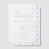 Moderne typografie elegante bruiloft overlay vellum uitnodigingen (Offset (Uitnodiging))