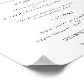Moderne typografie elk kleur script trouwmenu poster (Hoek)