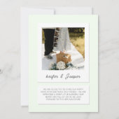 Moderne typografie esthetische foto zwangerschap aankondiging (Achterkant)