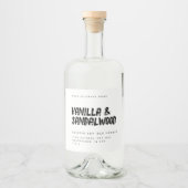 Moderne typografie, etiket met witte zeugelkaars (Voorkant)