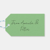 Moderne Typografie Fancy script Happy Birthday Cadeaulabel (Achterkant Horizontaal)