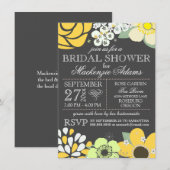 Moderne Typografie Floral Vrijgezellenfeest Grijs  Kaart (Voorkant / Achterkant)