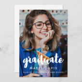 Moderne typografie Foto afstuderen Aankondiging (Voorkant / Achterkant)