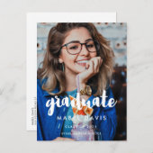 Moderne typografie Foto afstuderen Briefkaart (Voorkant / Achterkant)