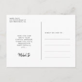 Moderne typografie Foto afstuderen Briefkaart (Achterkant)