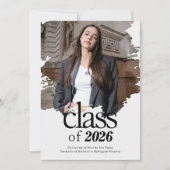 Moderne Typografie Foto Afstuderen Kaart (Voorkant)