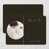 Moderne typografie Foto Bruid Dankkaart Bedankkaart (Voorkant / Achterkant)