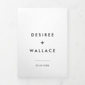 Moderne typografie foto bruiloft drieluik uitnodiging (Cover)