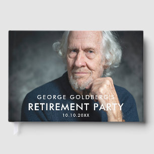 Moderne Typografie Foto Retirement Party Gastenboek