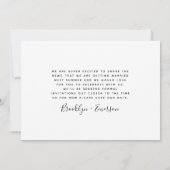 Moderne Typografie Foto Wedding Save The Date (Achterkant)