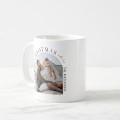 Moderne typografie fotoboog Kerstmis Koffiemok (Voorkant links)