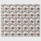 Moderne typografie fotocollage Kerstmis Cadeaupapier (Vlak)