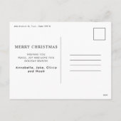 Moderne typografie fotocollage Kerstmis Feestdagenkaart (Achterkant)