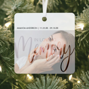 Moderne typografie fotografie-herdenking metalen ornament