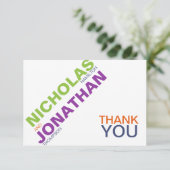 Moderne Typografie Gay Wedding Bedankt (Staand voorkant)