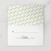 Moderne typografie gele bruiloft gevouwen escort (Buitenkant ongevouwen)
