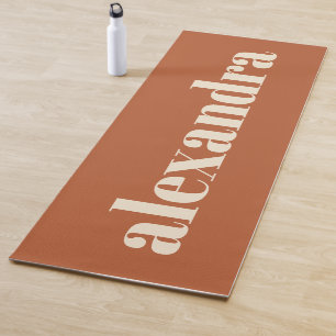 Moderne typografie Gepersonaliseerde naam Roest Yogamat