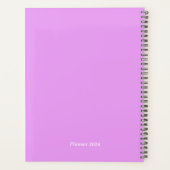 Moderne typografie gepersonaliseerde Paarse Planner (Achterkant)