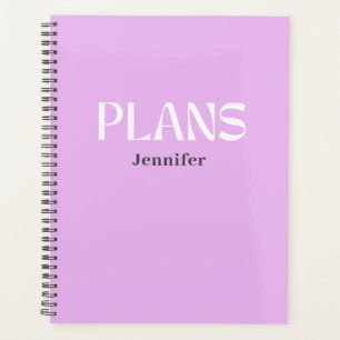 Moderne typografie gepersonaliseerde Paarse Planner