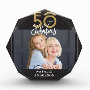 moderne typografie gouden zwarte 50e verjaardag fo fotoblokken