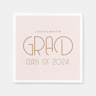 Moderne Typografie Graduation Party Servet