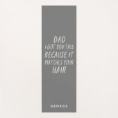 Moderne typografie grappig pap grijs haar dag  yogamat (Voorkant)