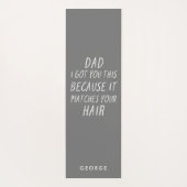 Moderne typografie grappig pap grijs haar dag  yogamat (Achterkant)