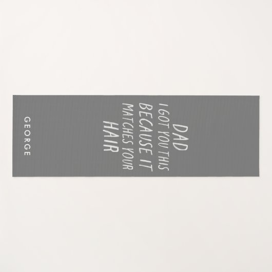 Moderne typografie grappig pap grijs haar dag  yogamat (Voorkant (horizontaal))