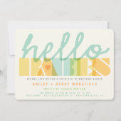 Moderne typografie Hallo baby's Twins Sip & See Kaart (Voorkant)
